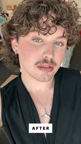 Horgan after applying the Danessa Myricks Yummy Skin Tint